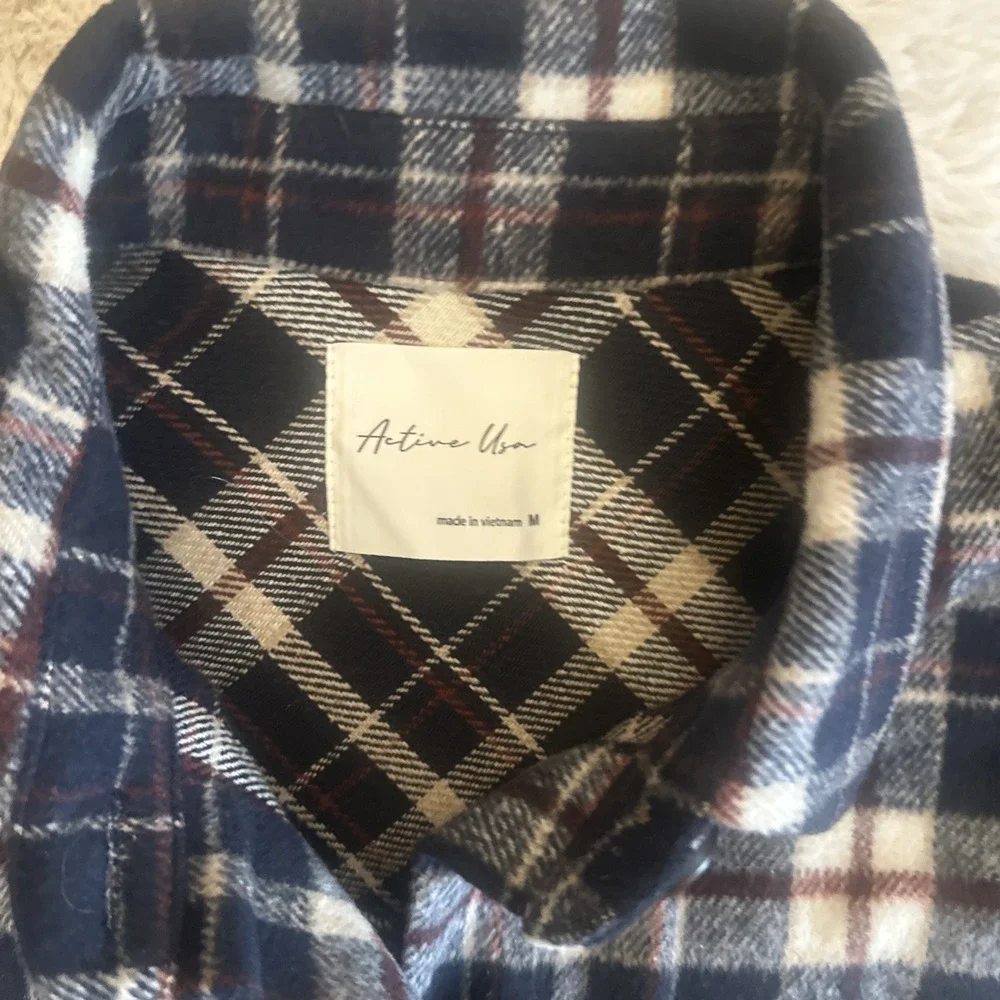 Vintage  Active Usa Multicolor Flannel‎ M  Shirt